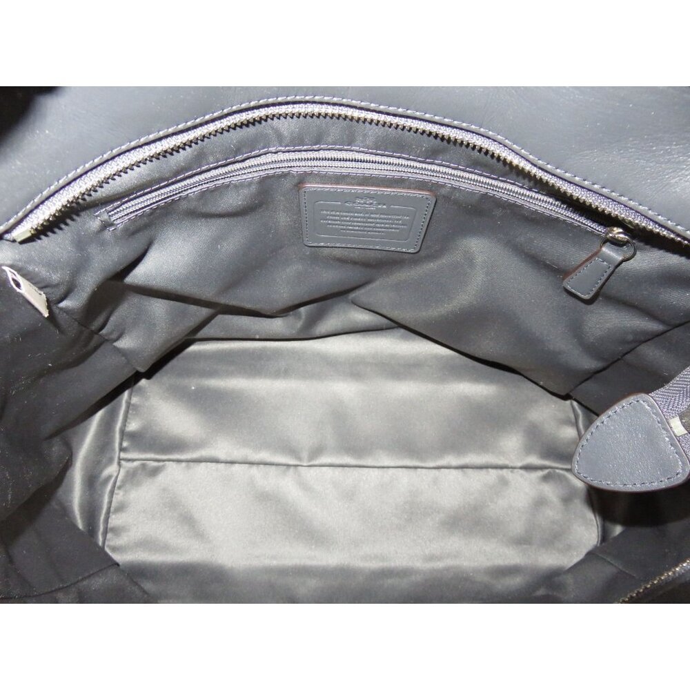Coach 2014 Gray Mixed Suede & Snakeskin Embossed Leather Double Handle Tote - Picture 6 of 16